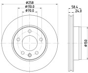 MDC424 Brzdový kotouč MINTEX