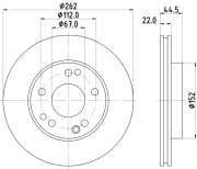 MDC495 MINTEX brzdový kotúč MDC495 MINTEX
