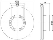 MDC464 MINTEX brzdový kotúč MDC464 MINTEX