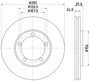 MDC1126 MINTEX brzdový kotúč MDC1126 MINTEX