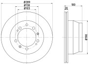 MDC1153 MINTEX brzdový kotúč MDC1153 MINTEX
