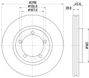 MDC1132 MINTEX brzdový kotúč MDC1132 MINTEX