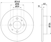 MDC836 Brzdový kotouč MINTEX