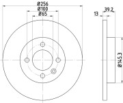 MDC731 MINTEX brzdový kotúč MDC731 MINTEX
