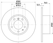 MDC480 Brzdový kotouč MINTEX