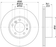 MDC459 Brzdový kotouč MINTEX