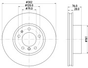 MDC477 Brzdový kotouč MINTEX