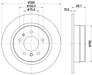 MDC475 MINTEX brzdový kotúč MDC475 MINTEX