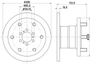 MDC837 MINTEX brzdový kotúč MDC837 MINTEX