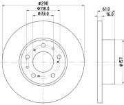 MDC360 Brzdový kotouč MINTEX