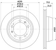 MDC481 MINTEX brzdový kotúč MDC481 MINTEX