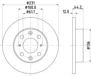 MDC415 Brzdový kotouč MINTEX