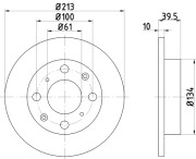 MDC754 MINTEX brzdový kotúč MDC754 MINTEX