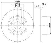 MDC386 Brzdový kotouč MINTEX