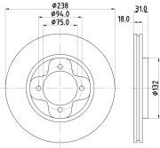 MDC656 Brzdový kotouč MINTEX