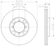 MDC580 Brzdový kotouč MINTEX