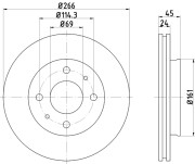 MDC673 MINTEX brzdový kotúč MDC673 MINTEX