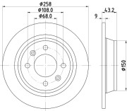 MDC709 Brzdový kotouč MINTEX