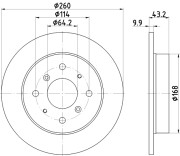MDC441 MINTEX brzdový kotúč MDC441 MINTEX