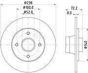 MDC703 MINTEX brzdový kotúč MDC703 MINTEX