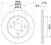 MDC727 MINTEX brzdový kotúč MDC727 MINTEX