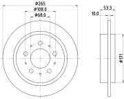 MDC1078 Brzdový kotouč MINTEX