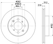 MDC643 MINTEX brzdový kotúč MDC643 MINTEX