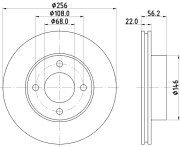 MDC795 Brzdový kotouč MINTEX