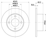 MDC1122 Brzdový kotouč MINTEX