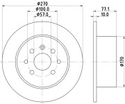 MDC694 Brzdový kotouč MINTEX