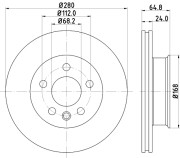 MDC913 Brzdový kotouč MINTEX