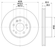 MDC764 MINTEX brzdový kotúč MDC764 MINTEX