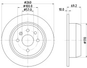 MDC786 Brzdový kotouč MINTEX