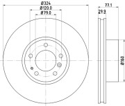 MDC833 Brzdový kotouč MINTEX