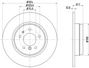 MDC834 MINTEX brzdový kotúč MDC834 MINTEX