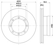 MDC1252 Brzdový kotouč MINTEX