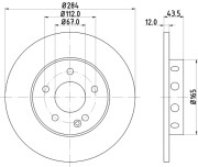 MDC806 Brzdový kotouč MINTEX