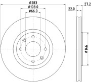 MDC814 Brzdový kotouč MINTEX