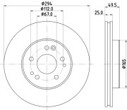 MDC851 MINTEX brzdový kotúč MDC851 MINTEX
