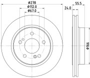 MDC1211 Brzdový kotouč MINTEX