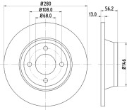 MDC812 Brzdový kotouč MINTEX