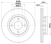 MDC776 Brzdový kotouč MINTEX