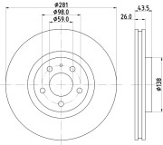 MDC810 Brzdový kotouč MINTEX