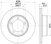 MDC565 Brzdový kotouč MINTEX