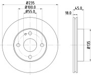 MDC655 Brzdový kotouč MINTEX