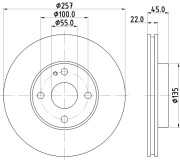 MDC659 MINTEX brzdový kotúč MDC659 MINTEX