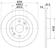 MDC660 MINTEX brzdový kotúč MDC660 MINTEX