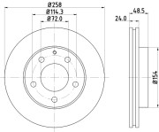 MDC666 Brzdový kotouč MINTEX