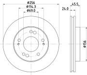 MDC1424 Brzdový kotouč MINTEX