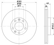 MDC702 Brzdový kotouč MINTEX